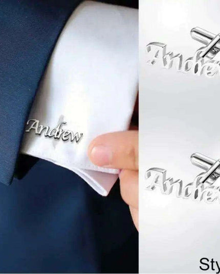 Personalized Stainless Steel Cufflinks for Men - Custom Engraved Elegance for Weddings and Gifts
