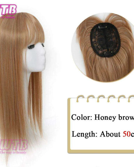 Bangs & Volume: Clip-In Hair Topper for Instant Transformation