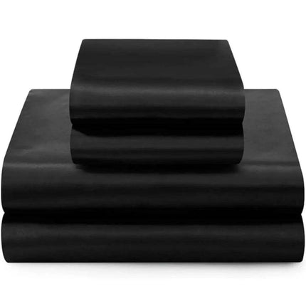 Elegant Black Silk Satin Duvet Cover Set - Enhance Your Sleep and Nourish Your Skin and Hair