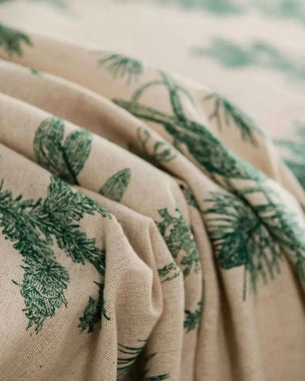 Sophisticated Pine Cone Design Cotton Linen Table Cover for Dining and Kitchen