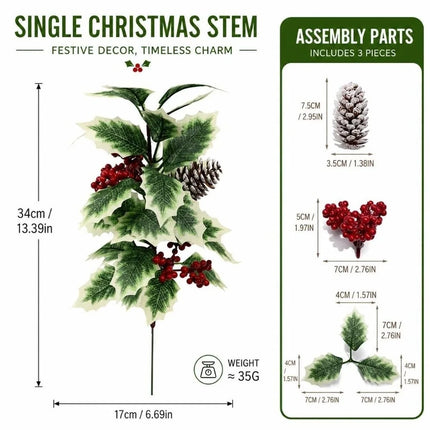 Artificial Floral Decor Christmas Pine Cone Red Christmas Berry Fake Flowers Xmas Gift Box Decor DIY Home Christmas Ornament artificial-floral-decor-christmas-pine-cone-red-christmas-berry-fake-flowers-xmas-gift-box-decor-diy-home-christmas-ornament
