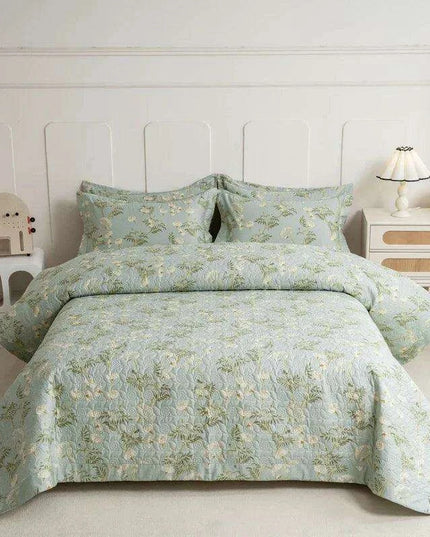Chic 100% Cotton Plaid Coverlet Set for Double Beds - Multi-Functional Bedspread