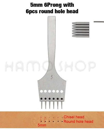 Premium Interchangeable Round Chisel Tool Set for Leather Crafting