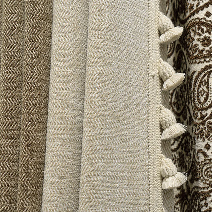 Vintage French Jacquard Chenille Curtains — Thickened, Custom Sizes