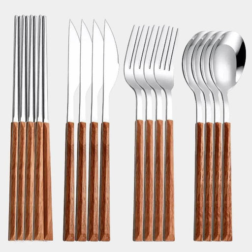 16-Piece Korean Stainless Steel Flatware Set