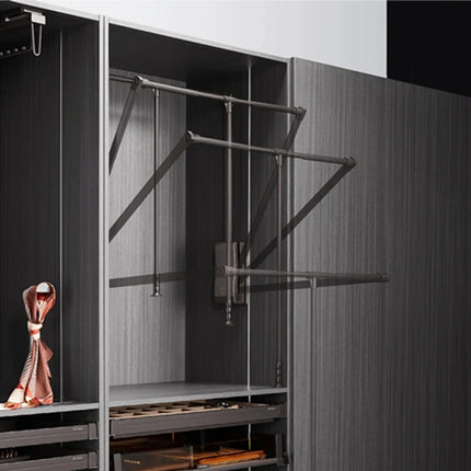 Pull-Down Wardrobe Lift Hanger with Hydraulic Damping — Aluminium Alloy, 30kg | Très Elite