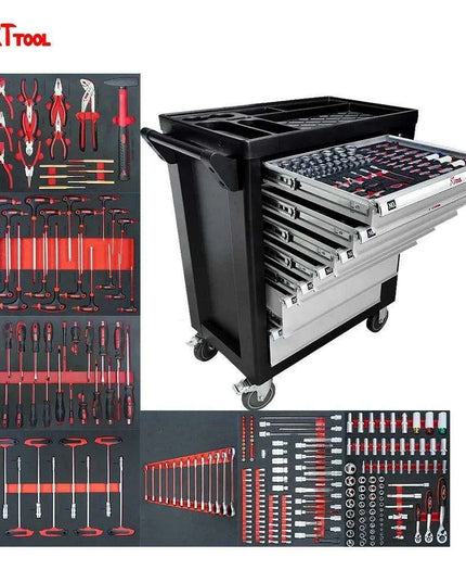 Customizable 260-Piece Auto Tool Trolley Cabinet for Ultimate Organization