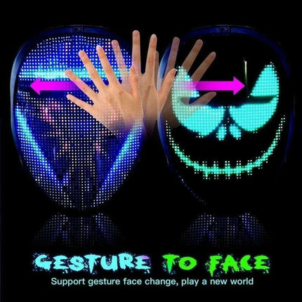 Personalized LED Bluetooth Party Mask with Animated Displays