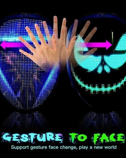 Personalized LED Bluetooth Party Mask with Animated Displays