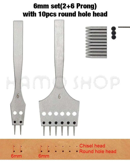 Premium Interchangeable Round Chisel Tool Set for Leather Crafting