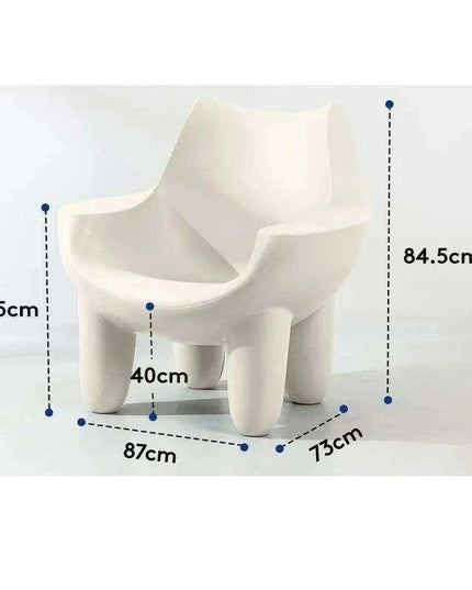 Cream Leather Nordic Embrace Chair: A Touch of Luxury for Modern Living