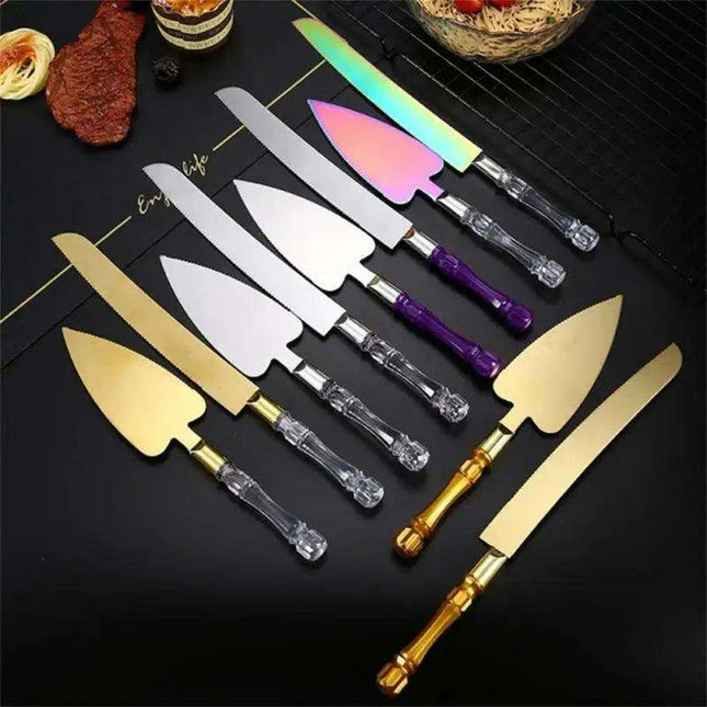 Ergonomic Stainless Steel Knife Set for Bread Cutting and Cake Decoration