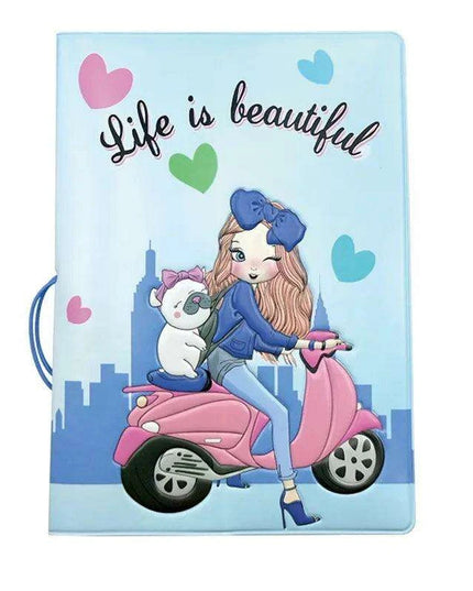 Chic 3D Printed Passport Holder with Card Slots and Faux Leather Texture