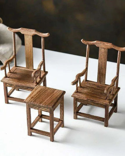 Charming Vintage Sushi Presentation Set with Miniature Table and Chair