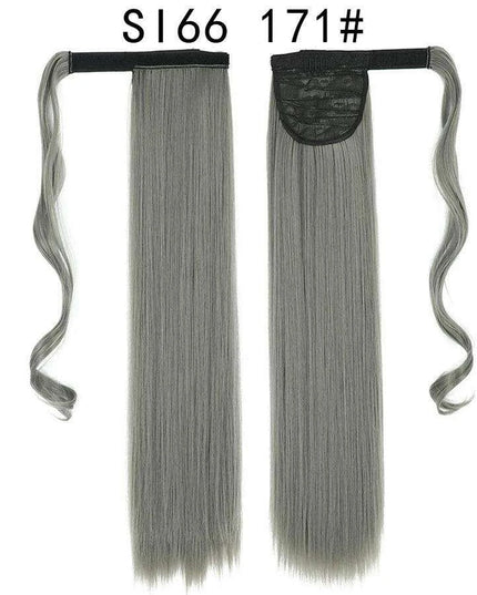 Elegant Length: 22-Inch Synthetic Hair Extensions for Instant Glamour
