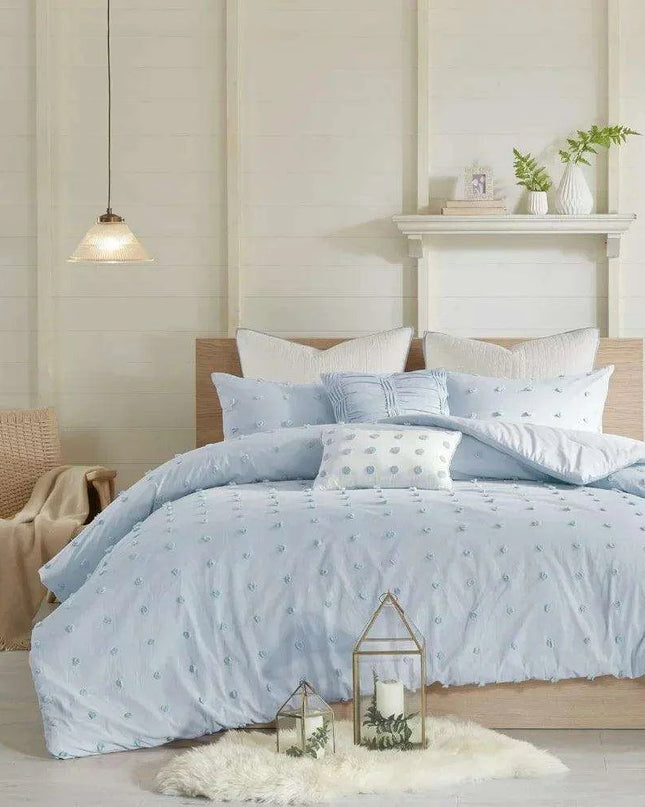 Brooklyn Chenille Dot Jacquard Comforter Collection with Shams and Accent Pillows