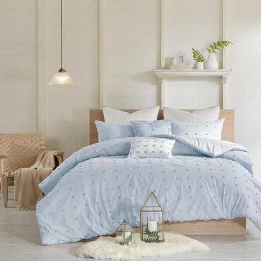 Brooklyn Chenille Dot Jacquard Comforter Collection with Shams and Accent Pillows