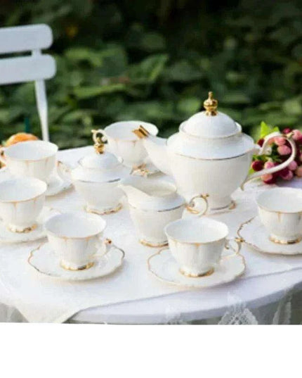 Timeless Nordic Ceramic Tea and Coffee Set with Teapot and Cups