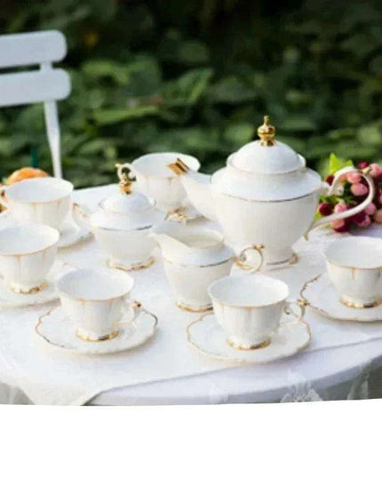 Nordic Phnom Penh Fine Bone China Coffee Tea Set - Elegant Nordic Drinkware for Home Hosting