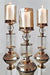 Glamorous Gold Crystal Candle Holder Set - 3 Piece Elegance