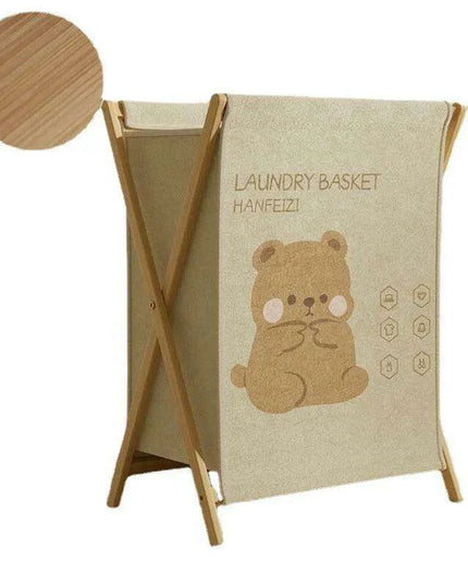 Chic Foldable Laundry Hamper with Lid - Elegant Cotton Linen Organizer for Stylish Home Storage
