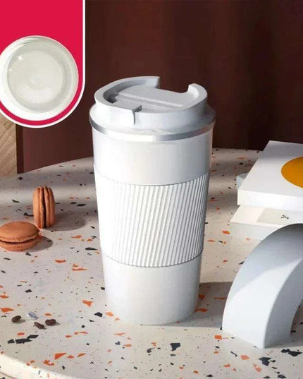 Sustainable 510ml Leakproof Ceramic Travel Mug with Insulation and Straw Hole