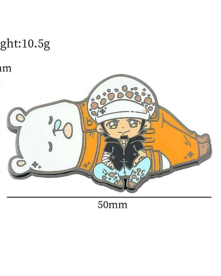 Anime Lover's One Piece Character Enamel Pins Collection - Stylish Jewelry Set for Fans