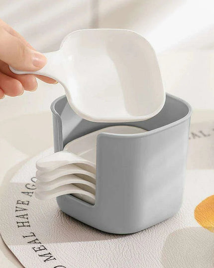 Elegant 7-Piece White Seasoning Dish Set with Organizing Box for Stylish Dining