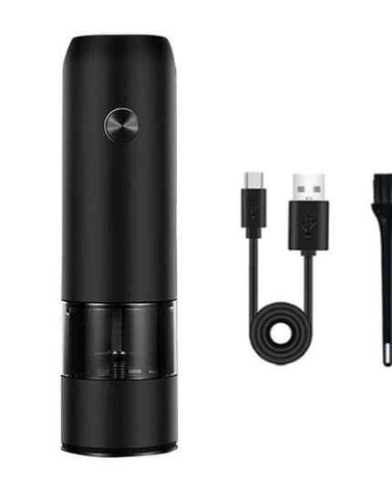 Sleek Rechargeable Electric Pepper Grinder with Adjustable Grinding Levels and Built-in LED Light