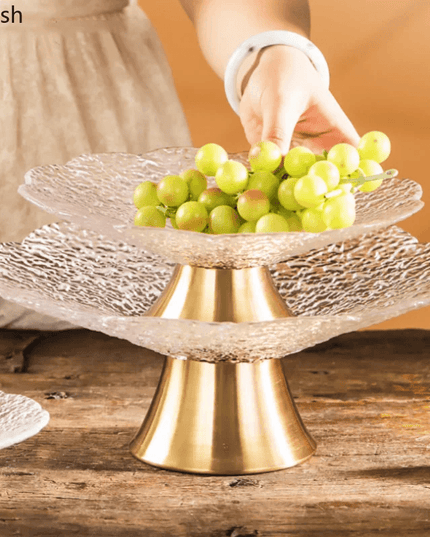 Exquisite Elevated Glass Serving Platters: Enhance Your Dining Experience
