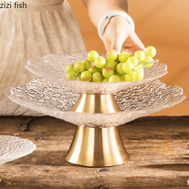 Exquisite Elevated Glass Serving Platters: Enhance Your Dining Experience