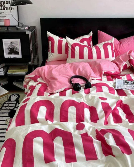 Korean Heart Bedding Set