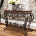 Ginkgo Elegance: Vintage American Botanical Console Table with Timeless Charm