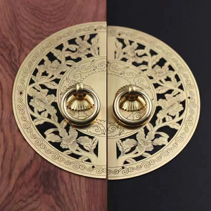 Chinese Antique Copper Cabinet Handle Shoees Wardrobe Door Brass Retro Furniture Knob Engraved Round Handles Door Decoration chinese-antique-copper-cabinet-handle-shoees-wardrobe-door-brass-retro-furniture-knob-engraved-round-handles-door-decoration