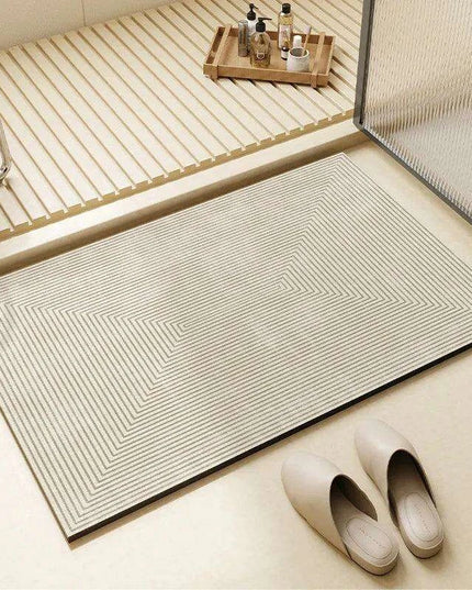 Chic Diatomite Bath Mat Set - Stylish Water-Absorbing Toilet Ensemble