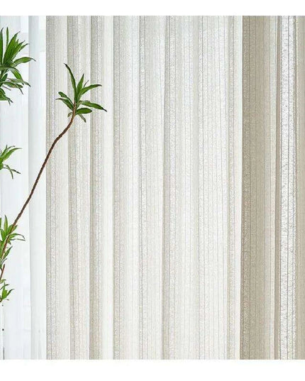 Elegant Japan Linen Striped Window Drapes
