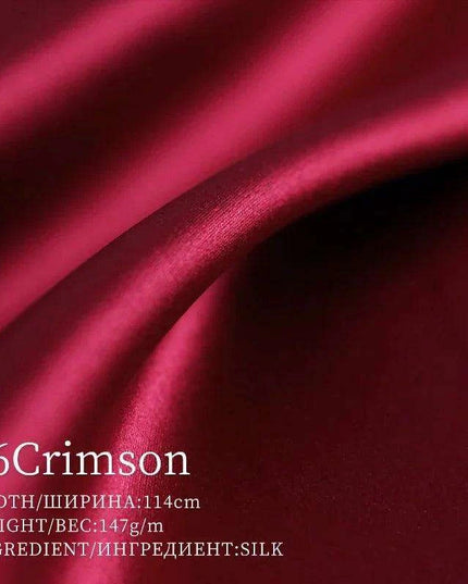 Opulent Red Raspberry 30 Momme Heavy Satin Silk Fabric for Sophisticated Dressmaking and Couture Creations