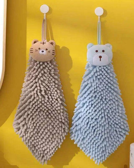 Chenille Animal Hand Towels Set - Elegant Absorbency with Quick Dry Features