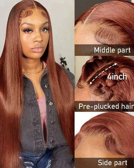 Confidence Boost Chestnut Brown 13x4 Lace Front Wig - Effortless Elegance and Style