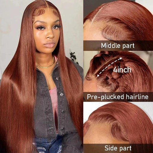 Confidence Boost Chestnut Brown 13x4 Lace Front Wig - Effortless Elegance and Style