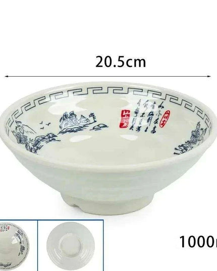 Chic Melamine Bowl for Ramen and Salad – Perfect for Home and Restaurant Use