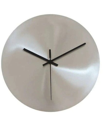 Sleek Industrial Silent Round Clock - Elegant Minimalist Timepiece for Modern Interiors