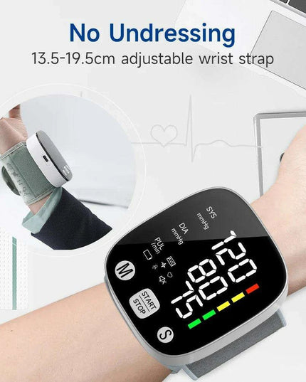 Revolutionary Multilingual LED Wrist Blood Pressure Monitor - Your All-in-One Health Assistant