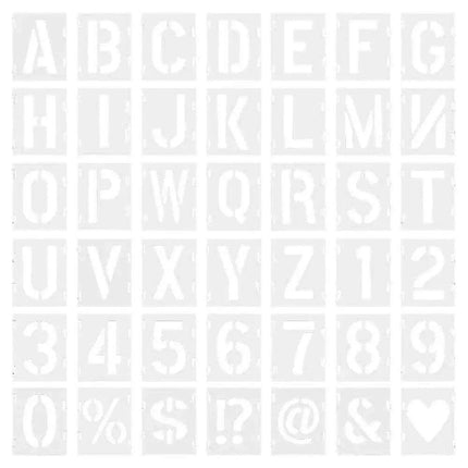 Versatile 42-Piece Interlocking Alphabet and Number Stencil Set for Creative DIY Art on Any Surface
