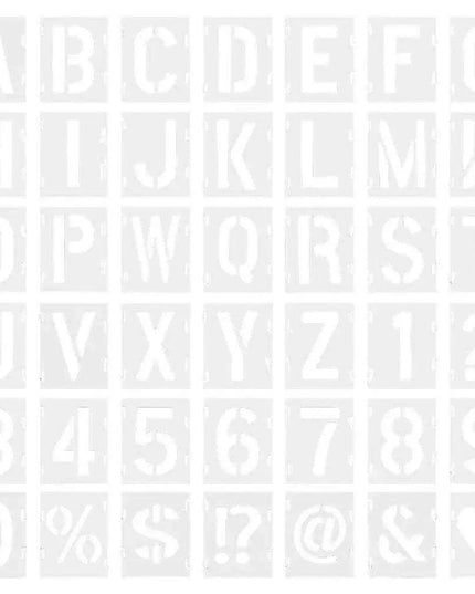 Versatile 42-Piece Interlocking Alphabet and Number Stencil Set for Creative DIY Art on Any Surface