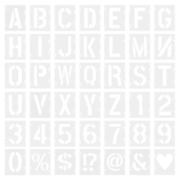 Versatile 42-Piece Interlocking Alphabet and Number Stencil Set for Creative DIY Art on Any Surface