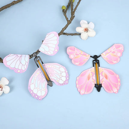 12-Piece Wind-Up Flying Butterfly Set for Parties & Greeting Cards