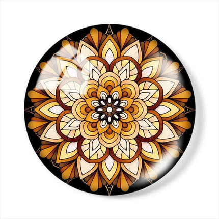 Luxurious Golden Glass Cabochon Set - 10 Pieces for Stunning Jewelry Creations