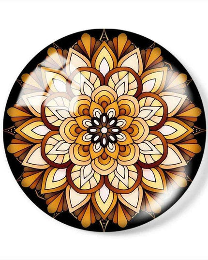 Luxurious Golden Glass Cabochon Set - 10 Pieces for Stunning Jewelry Creations