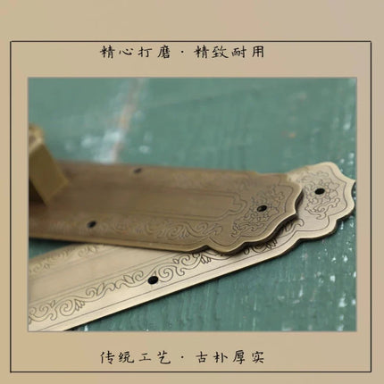 Antique Brass Cabinet Pull Ornamental Pattern Single Hole Handle for C
